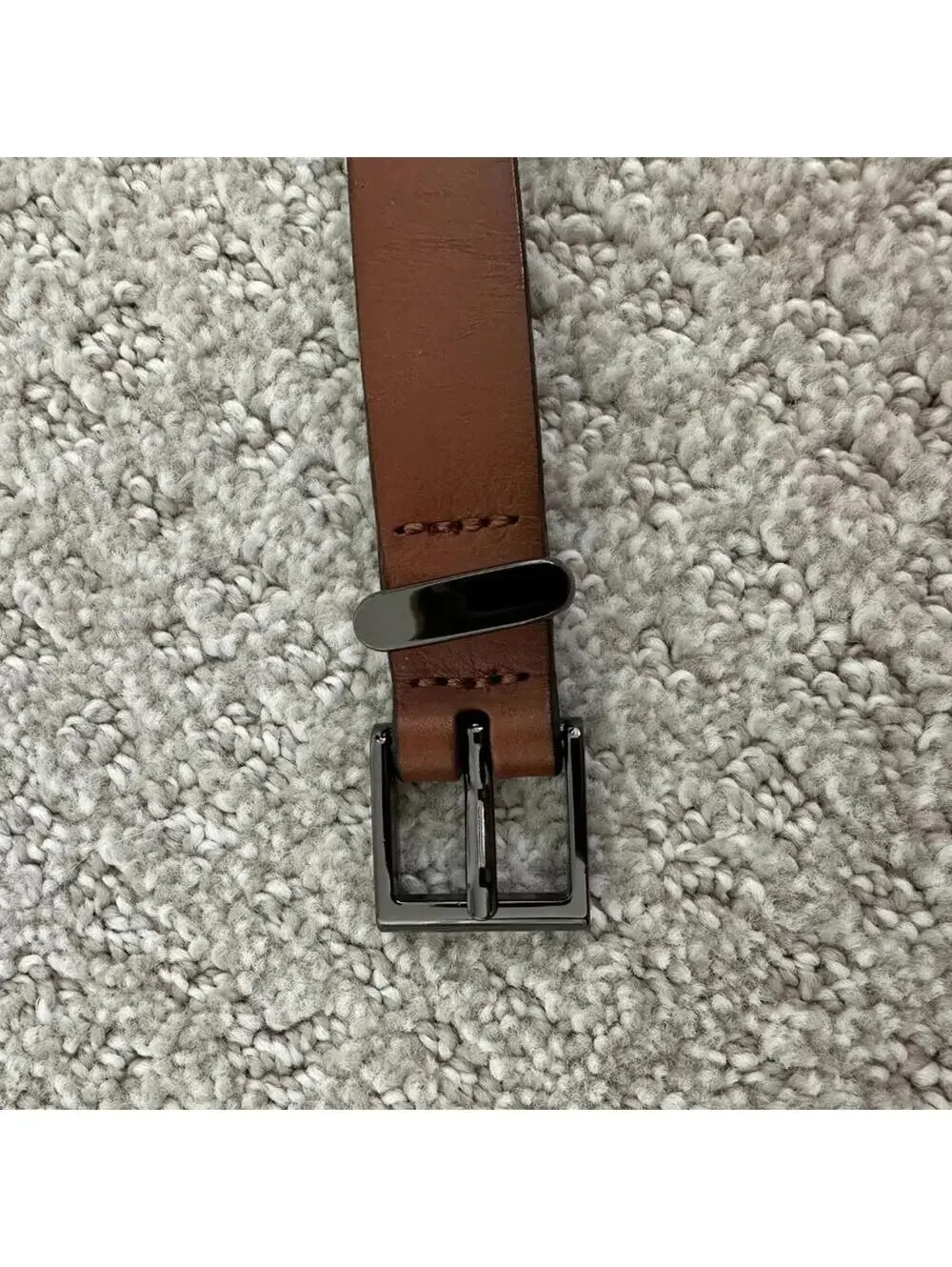 Halogen Leather Square Keeper Belt XS 29